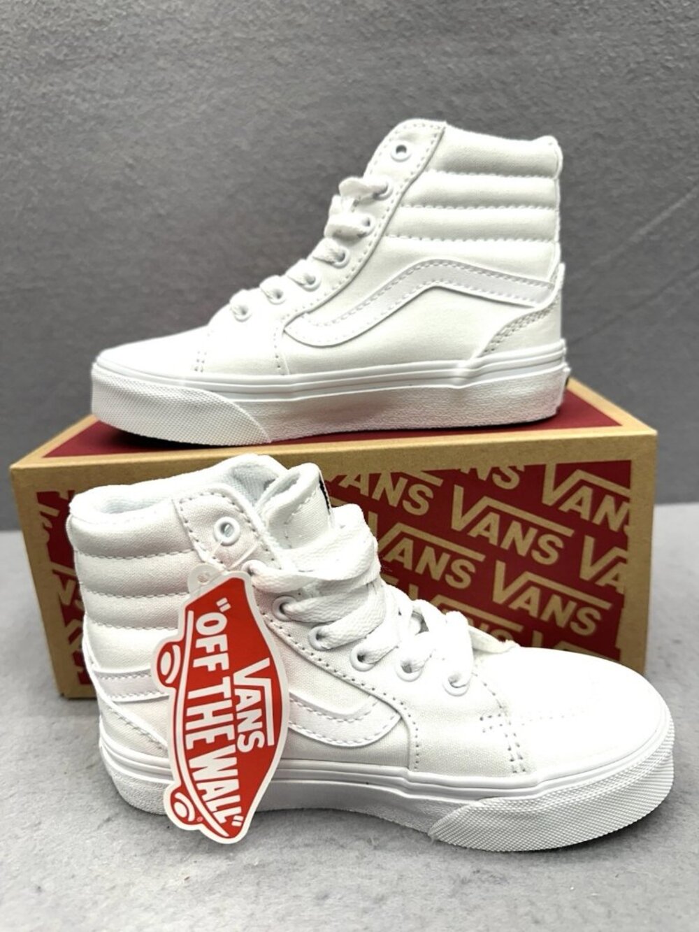 Vans Filmore Hi Youth Size 11 NIB White Canvas High Top Sneakers VN0A5HZD7HN